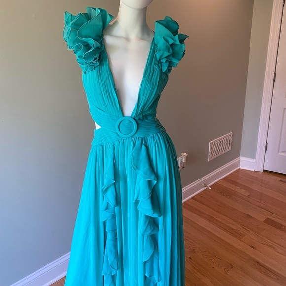 Patbo Flutter Sleeve Maxi Dress Azalea. Size 4. $825. - Picture 12 of 14